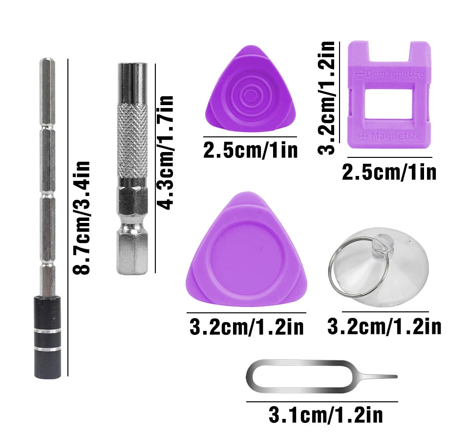 Set de destornilladores 115 in 1 perfecto para reparar pc móvil consola cámaras muy útil.